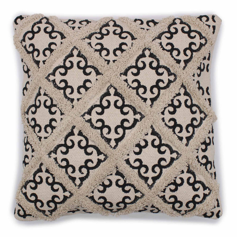 Classic Cushion Cover - Lux Criss-Cross & Print - 45x45cm