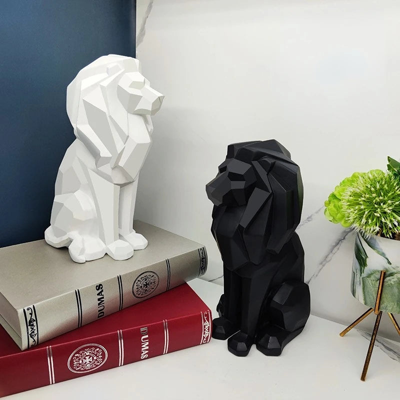 Sculpture Ornament Lion Resin Craft Statue