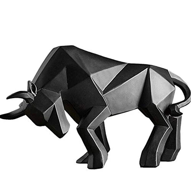 Resin Sculpture Decoration Wall Street Bull Statue Bison