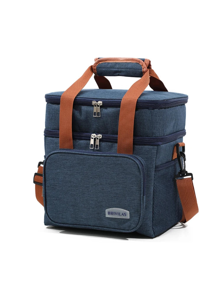 12L Insulated Thermal Cooler Bag - Expandable Double Deck