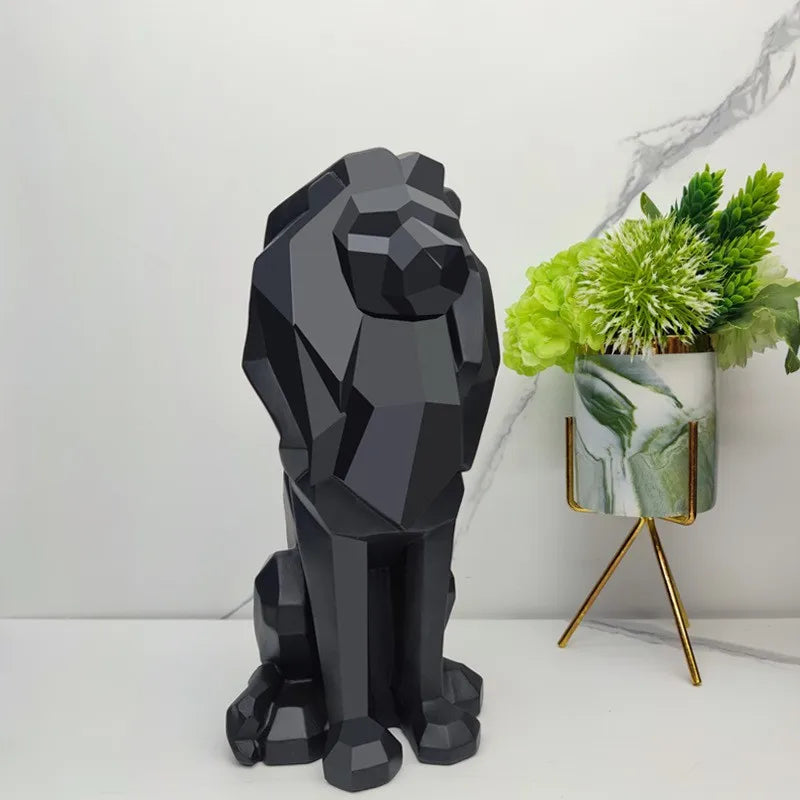 Sculpture Ornament Lion Resin Craft Statue