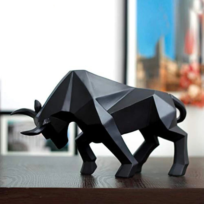 Resin Sculpture Decoration Wall Street Bull Statue Bison