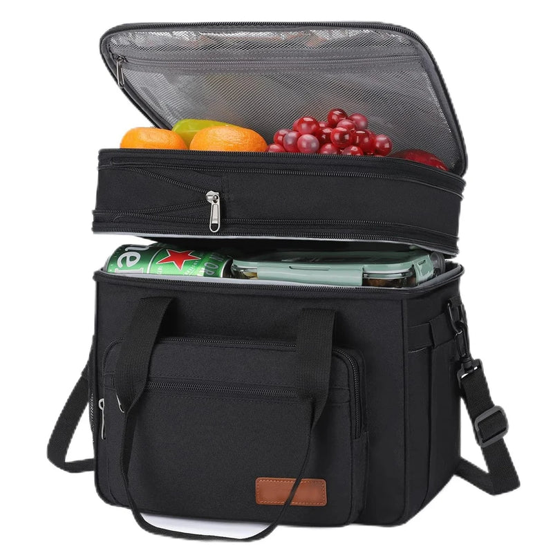 12L Insulated Thermal Cooler Bag - Expandable Double Deck