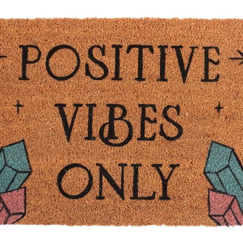 Natural Positive Vibes Only Doormat