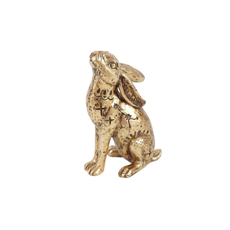 13cm Resin Midnight Hare Ornament